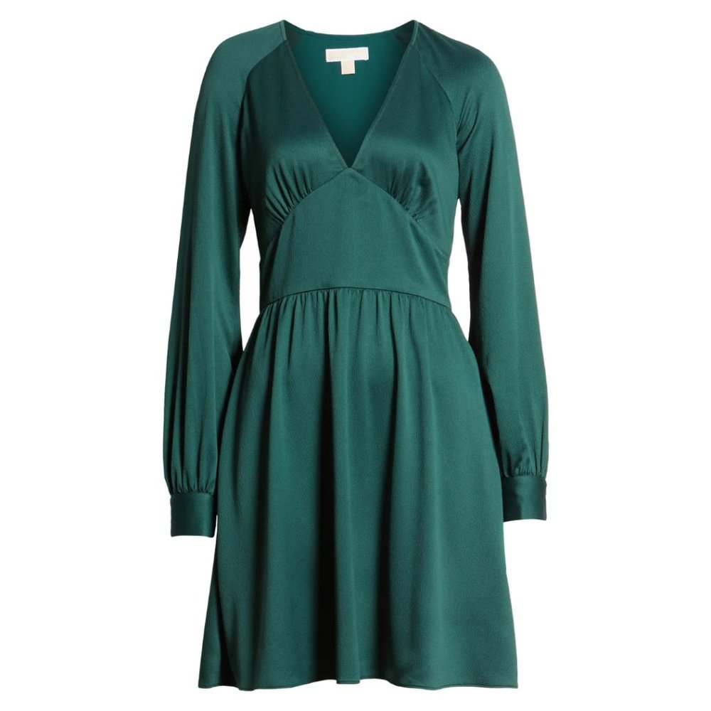 Michael Kors Womens Raglan Sleeve Fit Flare Dress